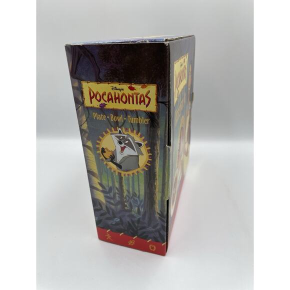 Vintage Disney Pocahontas Dinnerware Set of 3 Plate Bowl Cup NEW In Box SEALED - Picture 6 of 8